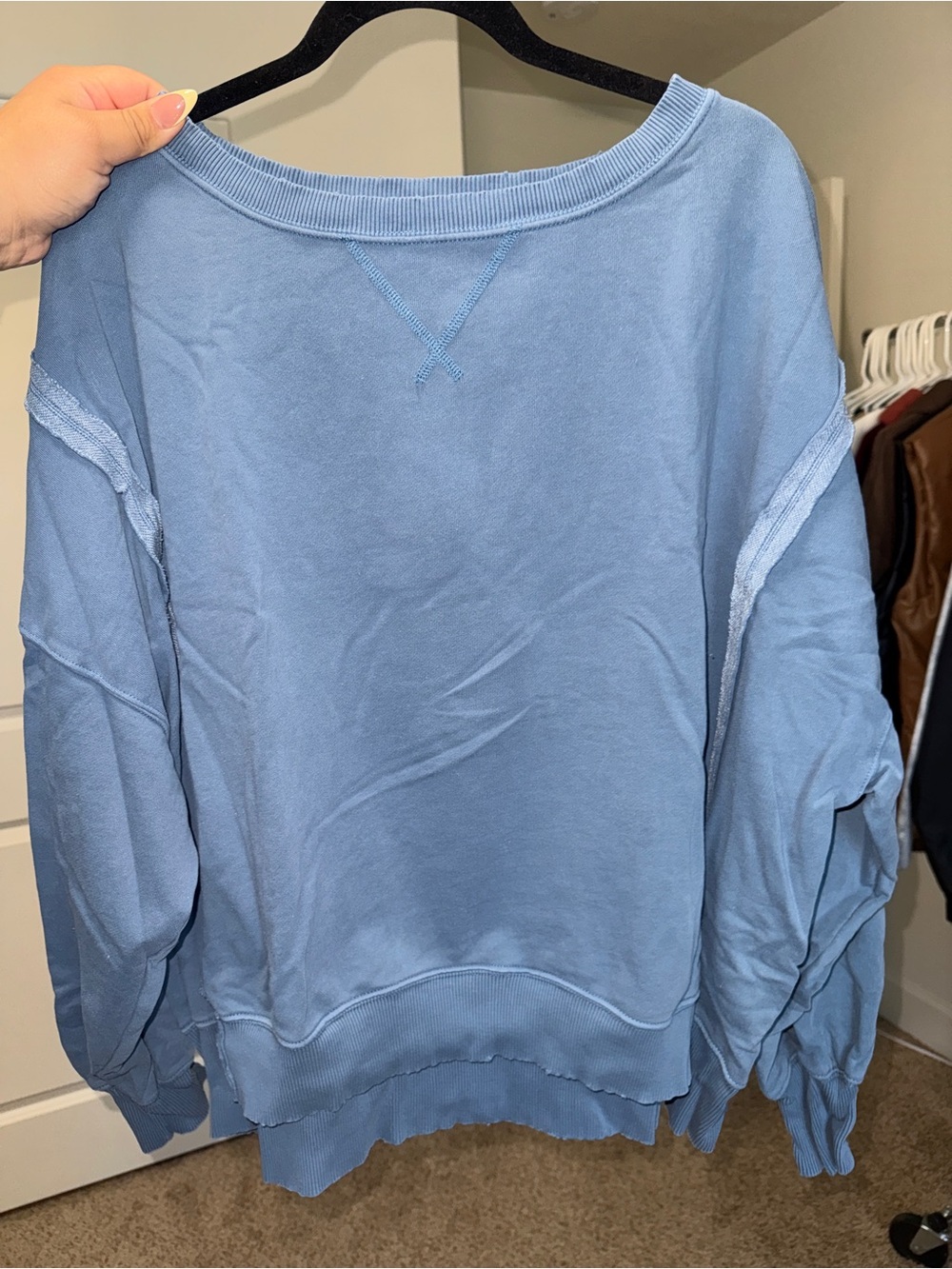 American Eagle Outfitters Light Blue Crewneck Pullover